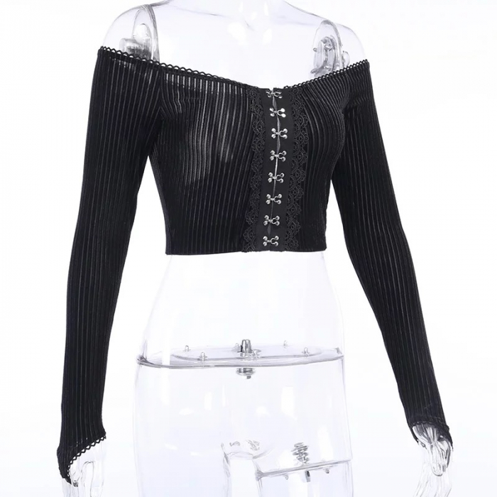 Top C1456 Dark Cu Maneca Inel [4]