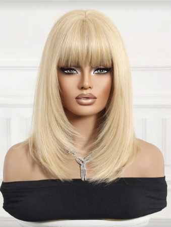 Peruca C1736 Blonda Cu Breton Si Par Filat - Blond Auriu [1]