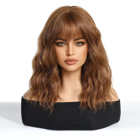 Peruca C1685 Satena Cu Breton Bob Ondulata Creata Volum Afro [1]