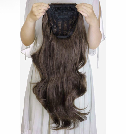 Semiperuca C1756 Extensie Jumatate De Peruca Partiala Satena Ondulata Cu Clema [2]