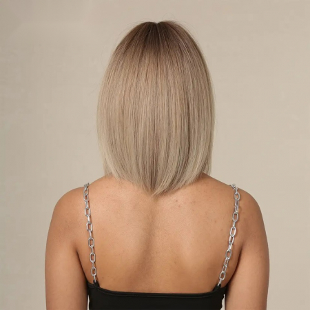 Peruca C1289 Blonda Cenusie Gri Cu Breton Bob [2]