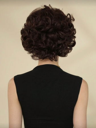 Peruca C1729 Satena Roscata Acaju Cu Breton Si Volum Ondulata [2]