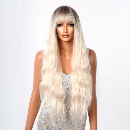Peruca C1395 Blonda Ombre Cu Breton Blond Platinat [1]
