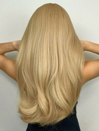 Peruca C1472 Blonda Cenusie Cu Breton Blond Inchis Auriu [5]
