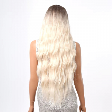 Peruca C1395 Blonda Ombre Cu Breton Blond Platinat [4]