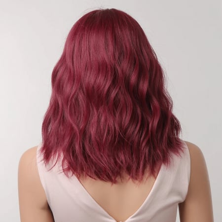 Peruca C1005 Roscata Bob Cu Breton Si Par Cret Volum [2]