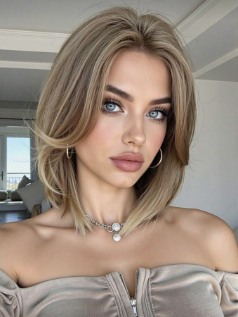 Peruca C1705 Satena Ombre Cu Varfuri Blonde Bob Lung [1]