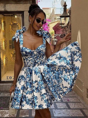 Rochie C1544 Italy Bufanta Albastra [3]