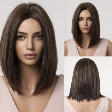 Peruca C1344 Satena Cu Suvite Blonde Bob (saten inchis) [1]