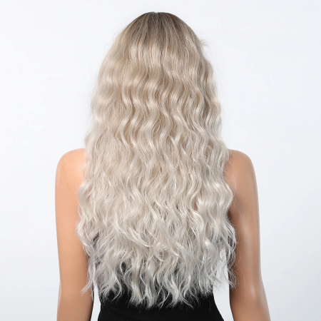 Peruca C1141 Blonda Ombre Afro Blond Platinat Gri Creata [2]