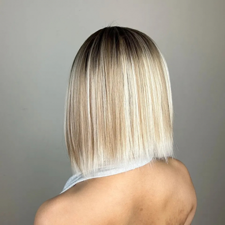 Peruca C1243 Blonda Platinata Bob Cu Suvite [4]