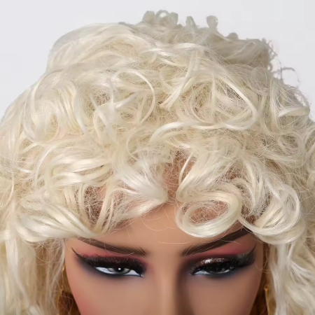 Peruca C1664 Blonda Cu Breton Par Ondulat Afro Volum Bucle [5]