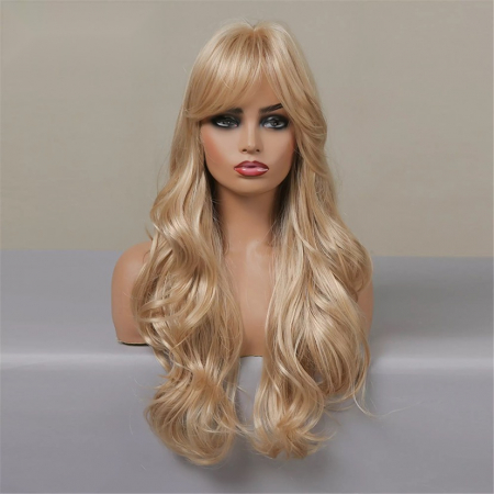 Peruca C1024 Blonda Cu Breton Lung si Par Ondulat [1]