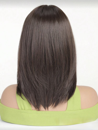 Peruca C1713 Satena Castanie Cu Breton Lung Bob [3]