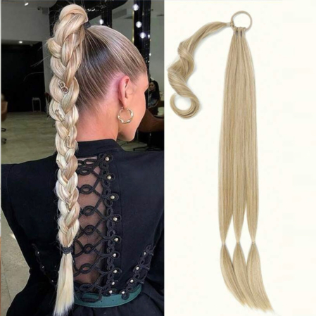 Cozi Cu Panglica - Coada C1732 Extensie Pentru Impletit Sau Coc Blonda