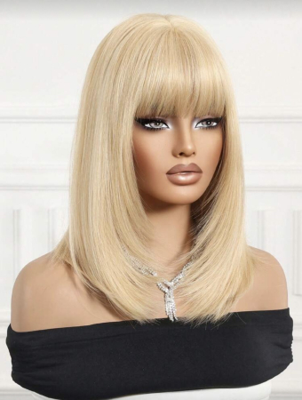 Peruca C1736 Blonda Cu Breton Si Par Filat - Blond Auriu [2]