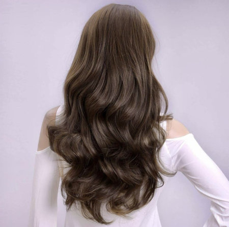 PERUCI CU PAR LUNG - Semiperuca C1756 Extensie Jumatate De Peruca Partiala Satena Ondulata Cu Clema