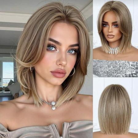 PERUCI - Peruca C1705 Satena Ombre Cu Varfuri Blonde Bob Lung