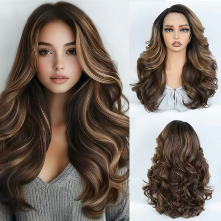 PERUCI - Peruca C1484 FRONT LACE Satena Cu Suvite Blonde Volum