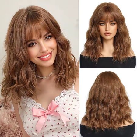 PERUCI - Peruca C1685 Satena Cu Breton Bob Ondulata Creata Volum Afro