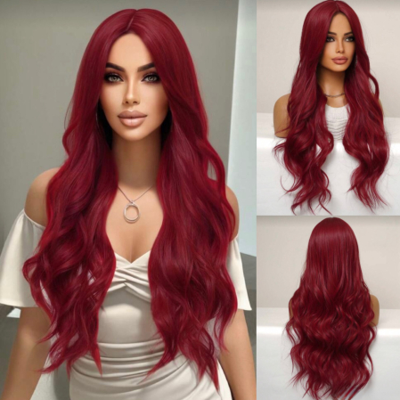 PERUCI CU PAR LUNG - Peruca C1717 Roscata Visinie Ondulata