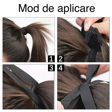 Coada C1254 Cu Panglica Brunet Blond Ombre [2]