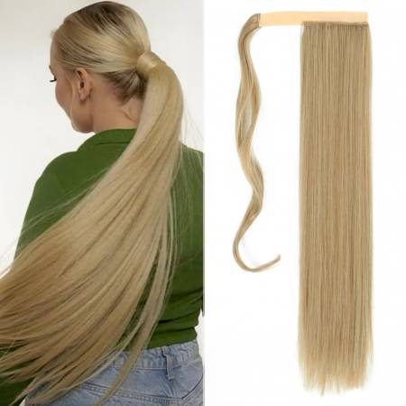 Cozi Cu Panglica - Coada C1255 Cu Suvita Laterala Blonda Blond Cenusiu