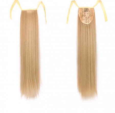 Coada C1277 Cu Panglica Blonda Cenusie (blond cenusiu) - 55 cm [1]