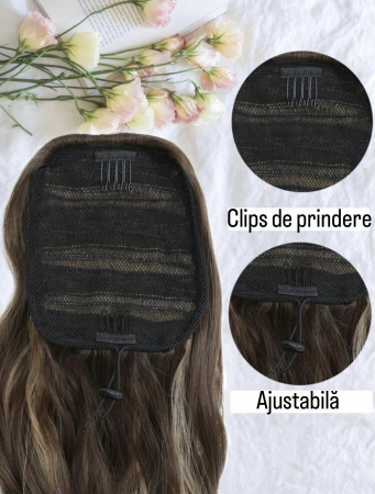Coada C1597 Cu Clipsuri Satena Suvite Blonde Ondulata Creata Cu Volum [3]