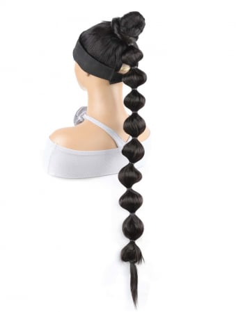 Coada C1604 Cu Elastic De Prindere Saten Foarte Inchis (spre negru) [1]