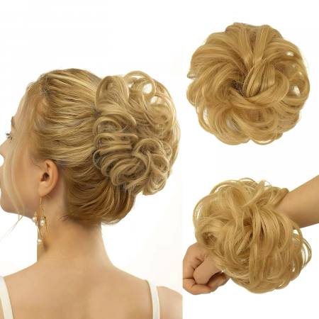 COCURI - Coc C1381 Prindere Cu Elastic Par Ondulat Blond Auriu Inchis