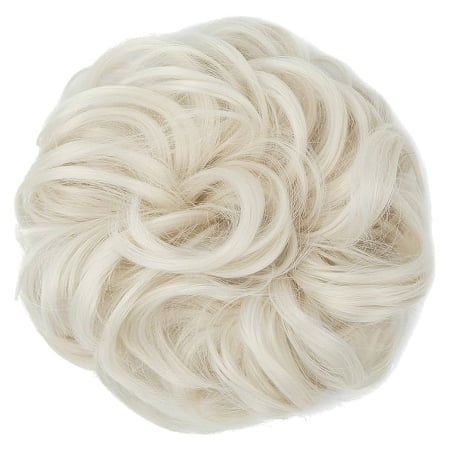 Coc C1675 Prindere Cu Elastic Par Ondulat Blond Albicios Alb Gri [1]