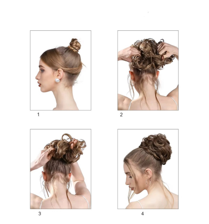 Coc C1701 Prindere Cu Elastic Par Ondulat Blond Cenusiu [1]