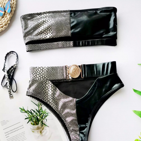 Costum de Baie C653 Belt Silver Snake [6]