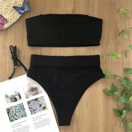 Costum de Baie C1112 Belt Negru [6]