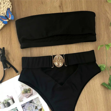 Costum de Baie C1112 Belt Negru [7]