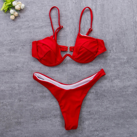 Costum de Baie C436 Balconette Red [1]