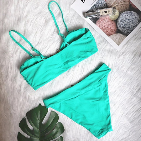 Costum de Baie C396 Tuqouise + Bluza Plaja [2]