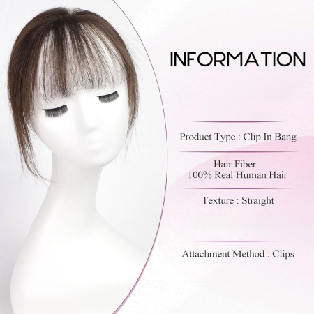 Mesa Semiperuca Topper Peruca Partiala C1747 Cu Breton PAR NATURAL 100% Satena Cu Clipsuri [2]