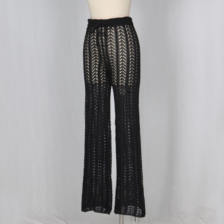Pantaloni Negri C655 Crosetati Plaja Crochet [7]