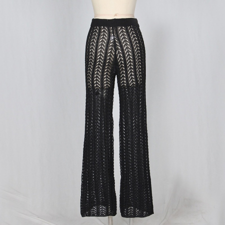 Pantaloni Negri C655 Crosetati Plaja Crochet [8]