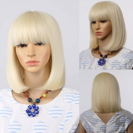Peruca C230 Blonda Bob Cu Breton [2]