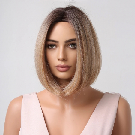 Peruca C956 Blonda Cenusie Bob Ombre Scurta [1]