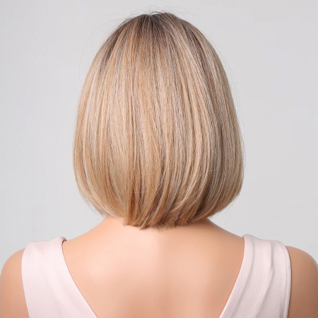 Peruca C956 Blonda Cenusie Bob Ombre Scurta [3]