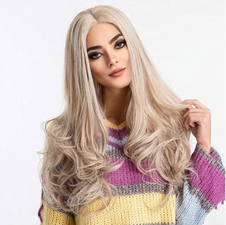 PERUCI CU PAR LUNG - Peruca C931 Blonda Cenusie Gri Blond Deschis Platinat