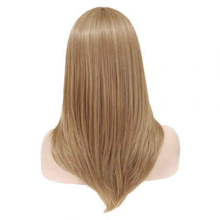 Peruca C56 Blonda Cenusie cu Breton si Par Filat [3]