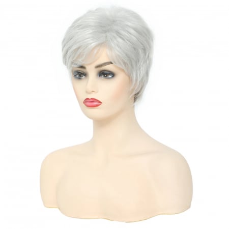 Peruca C989 Blonda Gri Deschis Scurta [2]