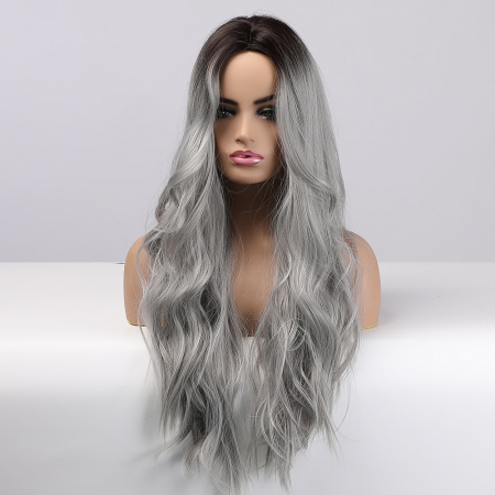 Peruca C912 Blonda Gri Ombre Ondulata [1]