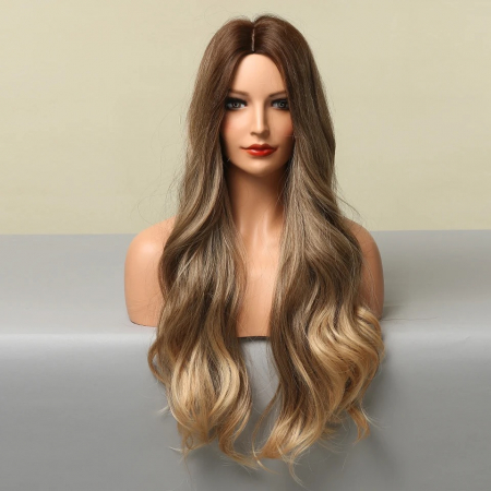 Peruca C995 Blonda Ombre Baza Satena Ondulata [1]