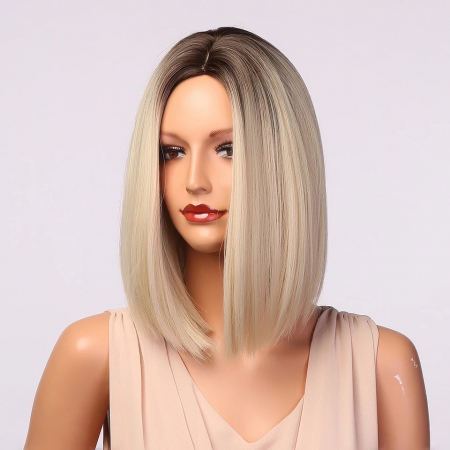 Peruca C200 Blonda Ombre Blond Platinat Bob [2]